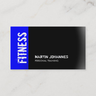 Modern Fitness Sport Blue Gray Business Card