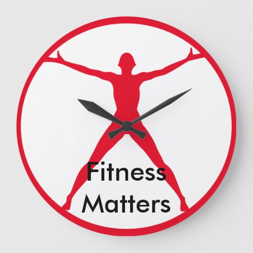 Modern Fitness Theme Large Clock