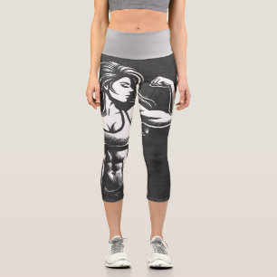 Modern Fitness Trainer Bodybuilding Gym Instructor Capri Leggings