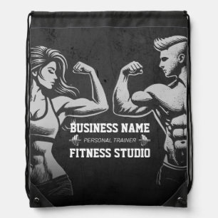 Modern Fitness Trainer Bodybuilding Gym Instructor Drawstring Bag