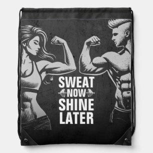Modern Fitness Trainer Bodybuilding Gym Instructor Drawstring Bag