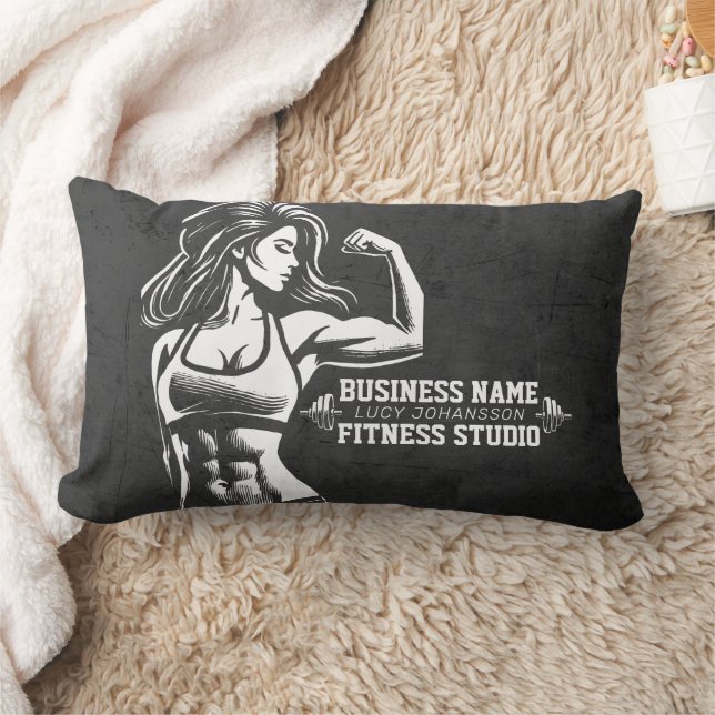Modern Fitness Trainer Bodybuilding Gym Instructor Lumbar Pillow (Blanket)