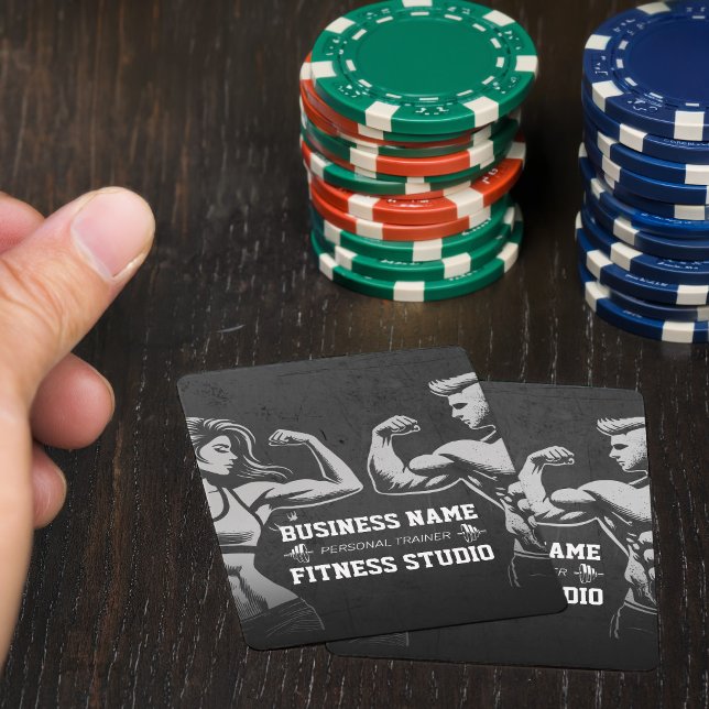 Modern Fitness Trainer Bodybuilding Gym Instructor Poker Cards (Creator Uploaded)