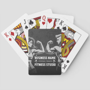Modern Fitness Trainer Bodybuilding Gym Instructor Poker Cards