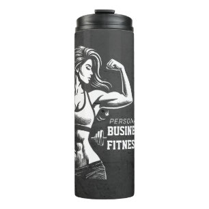 Modern Fitness Trainer Bodybuilding Gym Instructor Thermal Tumbler