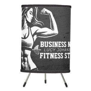 Modern Fitness Trainer Bodybuilding Gym Instructor Tripod Lamp