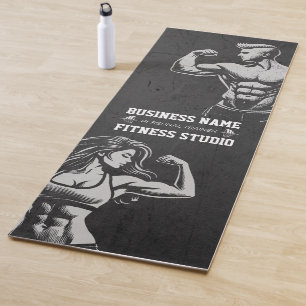 Modern Fitness Trainer Bodybuilding Gym Instructor Yoga Mat