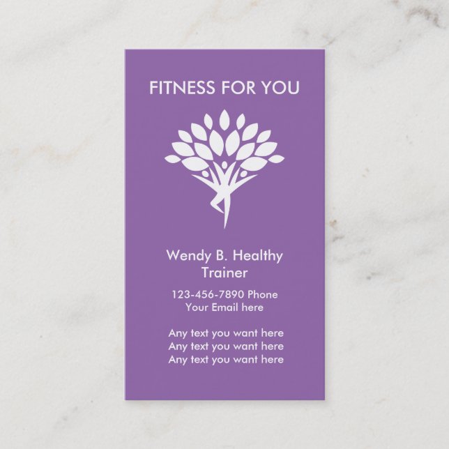 Modern Fitness Trainer Business Card (Front)