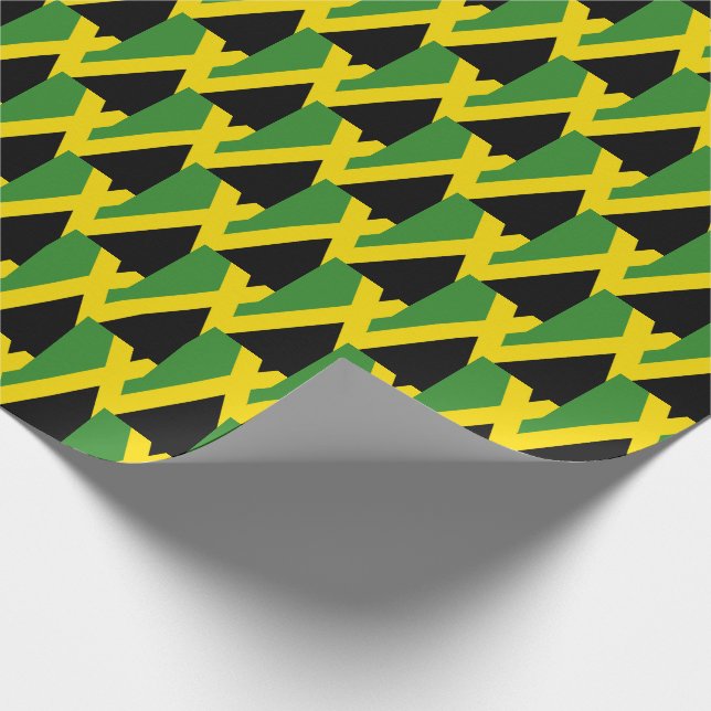 Modern FLAG OF JAMAICA Wrapping Paper (Corner)