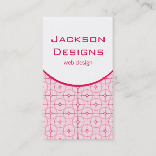 Modern Flair Business Card, Pink Card