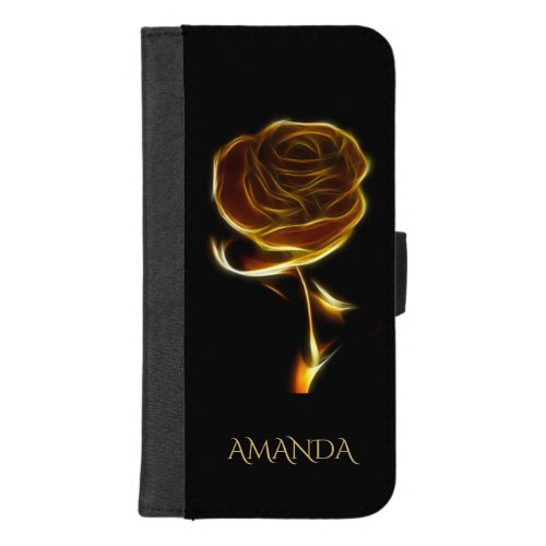 Modern Flame of Roses iPhone 87 Plus Wallet Case