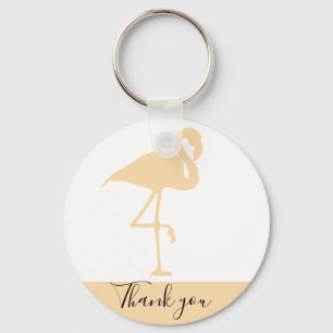 Modern Flamingo, Thank You Keychain