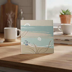 Modern Flat Design Seascape ID1205 Ceramic Tile