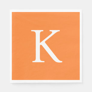 Modern Flat Graphic Daisy Orange Napkins