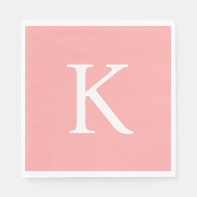 Modern Flat Graphic Daisy Pink Napkins (Front)