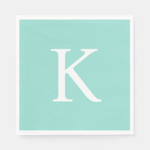 Modern Flat Graphic Daisy Robin's Egg Blue  Napkins