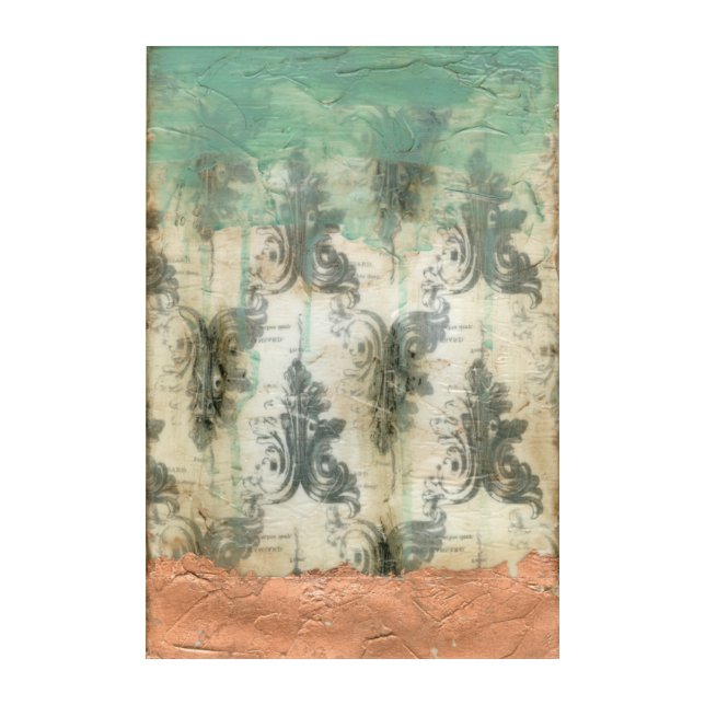 Modern Fleur De Lis Design Acrylic Print (Front)