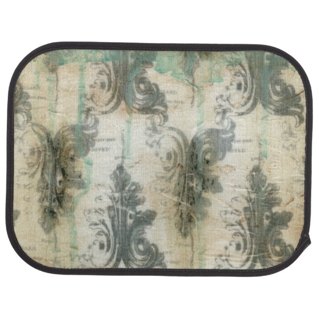 Modern Fleur De Lis Design Car Floor Mat (Rear)