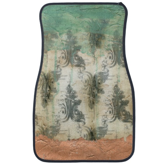 Modern Fleur De Lis Design Car Mat (Front)