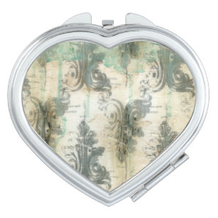 Modern Fleur De Lis Design Compact Mirror