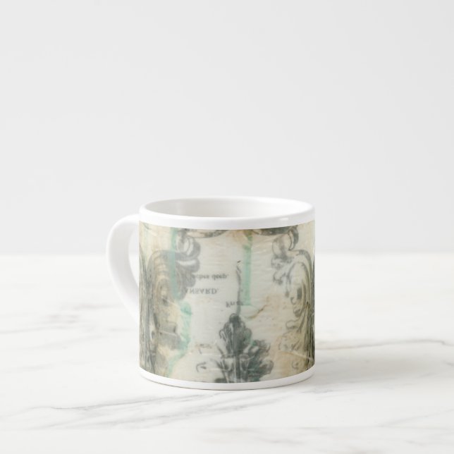 Modern Fleur De Lis Design Espresso Cup (Front Left)