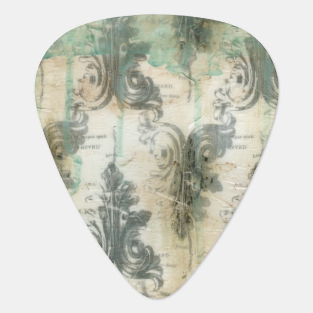 Modern Fleur De Lis Design Guitar Pick (Front)