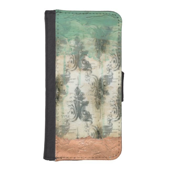 Modern Fleur De Lis Design iPhone Wallet Case (Front)