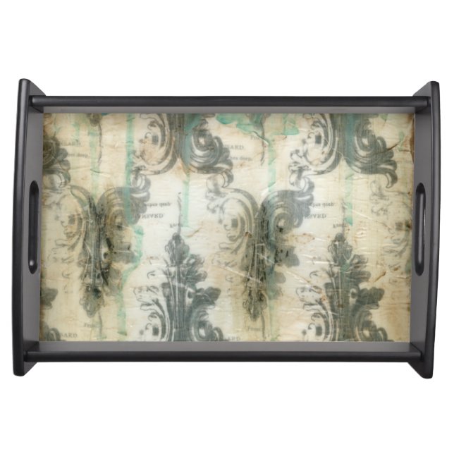 Modern Fleur De Lis Design Serving Tray (Front)