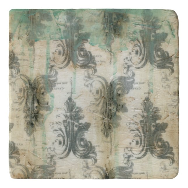 Modern Fleur De Lis Design Trivet (Front)