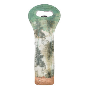 Modern Fleur De Lis Design Wine Bag