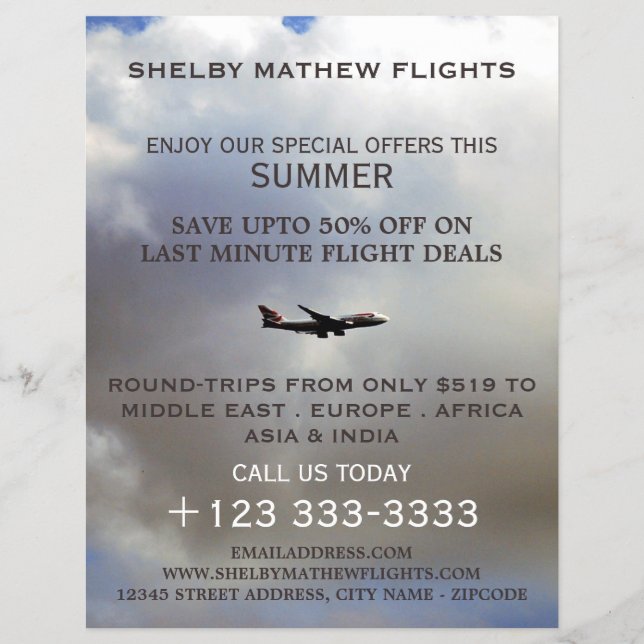 Modern Flight, Airline Advertising Flyer (Front)