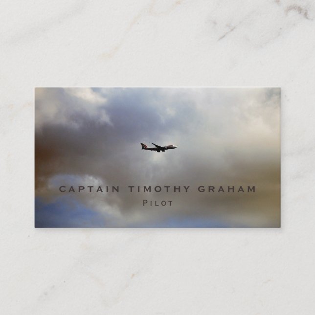 Modern Flight, Flight Steward & Pilot Business Card (Front)