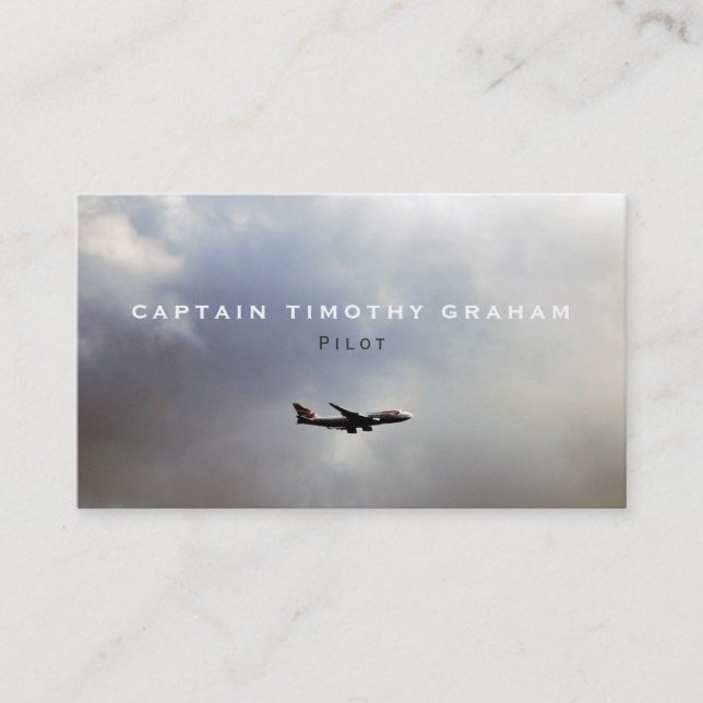 Modern Flight, Flight Steward & Pilot Business Card (Front)