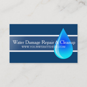 Modern Flood Water Damage Service and Cleanup Business Card