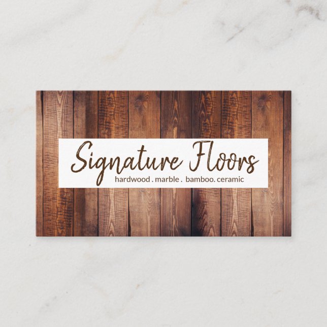 Modern Floors Flooring Installation Company Business Card (Front)