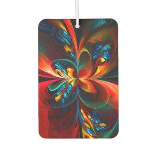 Modern Floral Abstract Art Orange Blue Pattern #14 Air Freshener
