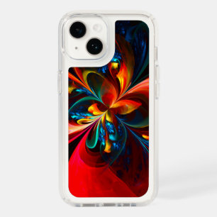 Modern Floral Abstract Art Orange Blue Pattern #14 Speck iPhone 14 Case