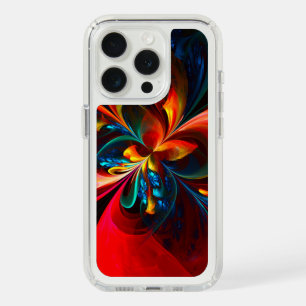 Modern Floral Abstract Art Orange Blue Pattern #14 iPhone 15 Pro Case