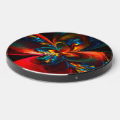 Modern Floral Abstract Art Orange Blue Pattern #14 Wireless Charger (Front 2)