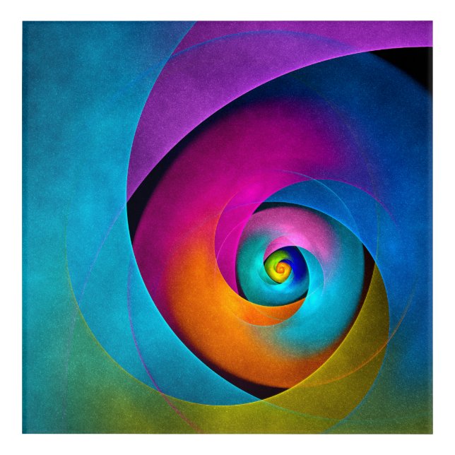 Modern Floral Abstract Art Pink Blue Pattern #17 (Front)
