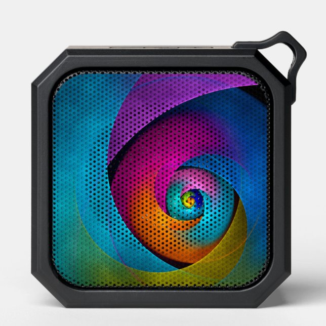 Modern Floral Abstract Art Pink Blue Pattern #17 Bluetooth Speaker (Front)