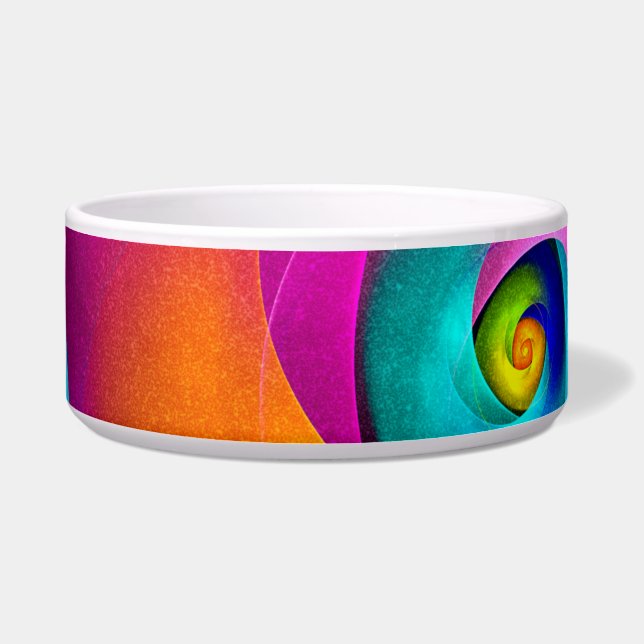 Modern Floral Abstract Art Pink Blue Pattern #17 Bowl (Front)
