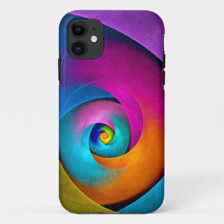 Modern Floral Abstract Art Pink Blue Pattern #17 iPhone 11 Case