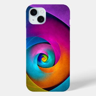 Modern Floral Abstract Art Pink Blue Pattern #17 iPhone 15 Plus Case