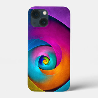 Modern Floral Abstract Art Pink Blue Pattern #17 iPhone 13 Mini Case