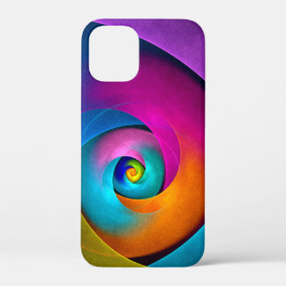 Modern Floral Abstract Art Pink Blue Pattern #17 iPhone 12 Mini Case