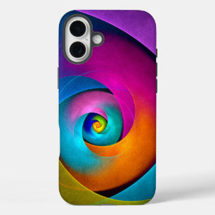 Modern Floral Abstract Art Pink Blue Pattern #17 iPhone 16 Plus Case