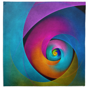 Modern Floral Abstract Art Pink Blue Pattern #17 Cloth Napkin
