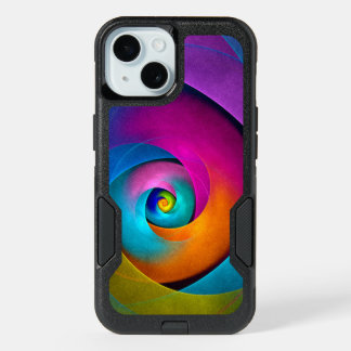 Modern Floral Abstract Art Pink Blue Pattern #17 iPhone 15 Case