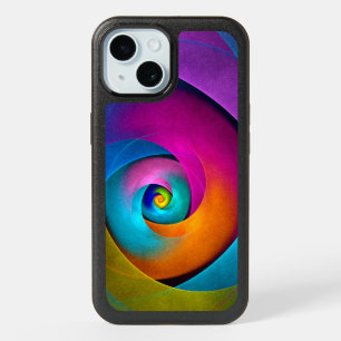 Modern Floral Abstract Art Pink Blue Pattern #17 iPhone 15 Case